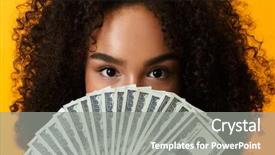  Presentation with yellow and teal design no picture - Audience pleasing presentation theme consisting of picture of young african woman backdrop and a  colored foreground