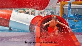  Presentation with aqua - Slide deck with picture-of-young-boy-playing background and a  colored foreground