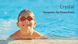  Presentation with aqua - Presentation with picture-of-young-boy-playing and a  colored foreground