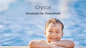  Presentation with aqua - Theme enhanced with picture-of-young-boy-playing background and a light blue colored foreground