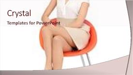  Presentation with buddhas picture - Cool new theme with picture of young businesswoman sitting backdrop and a sky blue colored foreground