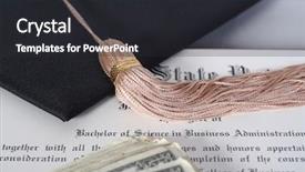  Presentation with cost capacity - PPT theme featuring picture representing the high cost background and a dark gray colored foreground