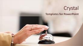  Presentation with bell service - Presentation theme enhanced with picture showing service bell background and a lemonade colored foreground