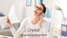  Presentation with weight loss woman showing - Audience pleasing presentation consisting of picture showing young woman working backdrop and a  colored foreground