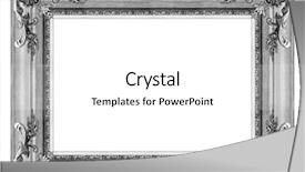  Presentation with picture frame - Slides having picture silver frame background and a white colored foreground