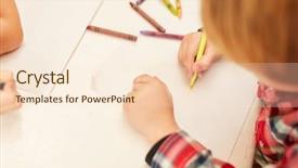  Presentation with crayon - Amazing presentation having picture with a crayon backdrop and a lemonade colored foreground