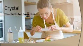  Presentation with buddhas picture - Audience pleasing presentation design consisting of pictures food - blogger taking picture of dish backdrop and a coral colored foreground