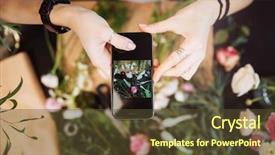  Presentation with flowers - Audience pleasing presentation consisting of pictures of flowers with mobile backdrop and a tawny brown colored foreground