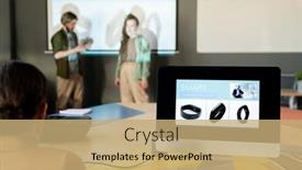  Presentation with smartwatch - Theme enhanced with pictures-of-new-models background and a coral colored foreground