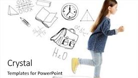  Presentation with theme - PPT layouts featuring pictures of school theme background and a white colored foreground