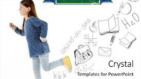  Presentation with theme - Slide deck consisting of pictures of school theme background and a white colored foreground