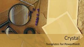  Presentation with memories - Colorful PPT theme enhanced with pictures with a clipping path backdrop and a gold colored foreground