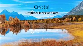  Presentation with abraham - Presentation consisting of picturesque-abraham-lake-gorgeous-canadian background and a cyan colored foreground