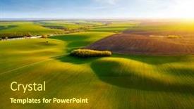  Presentation with green earth - Slides with picturesque-aerial-photography-of-green background and a tawny brown colored foreground