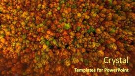  Presentation with woods - Colorful PPT theme enhanced with picturesque-aerial-view-of-overhead backdrop and a tawny brown colored foreground