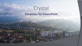  Presentation with transylvania - PPT theme with picturesque aerial view of sovata town in a foggy autumn morning transylvania romania background and a sky blue colored foreground