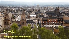  Presentation with granada - Slides consisting of picturesque-albaicin-district-in-granada background and a tawny brown colored foreground