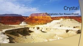  Presentation with ancient israel - Presentation theme enhanced with picturesque ancient mountains and canyon about the dead sea in israel background and a light blue colored foreground