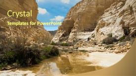  Presentation with ancient israel - Beautiful slide deck featuring picturesque-ancient-oasis backdrop and a tawny brown colored foreground