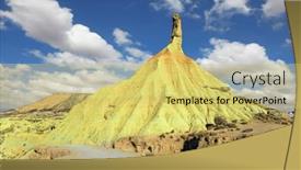 Presentation with journey - PPT theme featuring picturesque-and-unusual-rock background and a yellow colored foreground
