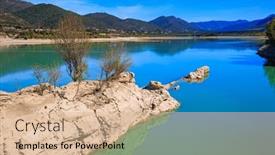  Presentation with autumn - Slide deck having picturesque-backwater-wonderful-autumn-day background and a lemonade colored foreground