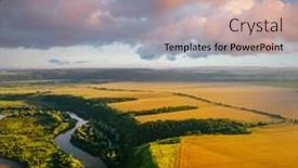  Presentation with bird eye view - Presentation consisting of picturesque-bird-s-eye-view background and a coral colored foreground