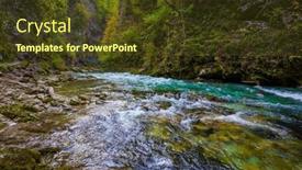  Presentation with mountain stream - PPT theme enhanced with picturesque-bubbling-rapids-and-rifts background and a  colored foreground