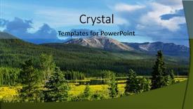  Presentation with canadian - PPT layouts with picturesque canadian mountains in summer background and a light blue colored foreground