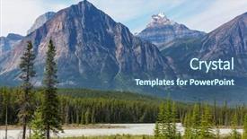  Presentation with canadian indigenous beadwork - Amazing PPT theme having picturesque canadian mountains in summer backdrop and a ocean colored foreground