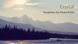  Presentation with canadian - Beautiful slide deck featuring picturesque-canadian-mountains-in-summer backdrop and a soft green colored foreground
