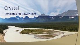  Presentation with canadian - Colorful slides enhanced with picturesque-canadian-mountains-in-summer backdrop and a light blue colored foreground