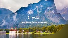  Presentation with church - Cool new presentation theme with picturesque church of st bartholomew backdrop and a teal colored foreground