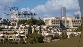  Presentation with jerusalem - Presentation with picturesque-cityscape-of-jerusalem background and a light blue colored foreground