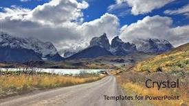  Presentation with chilean - Cool new presentation with blue sky the gravel road backdrop and a coral colored foreground