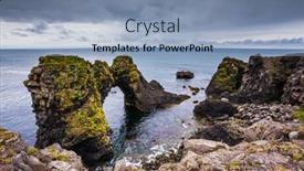  Presentation with coastal - Audience pleasing slide set consisting of picturesque-coastal-cliffs-arnastapi-travel backdrop and a light blue colored foreground