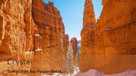  Presentation with rocks - Presentation consisting of picturesque-colorful-pink-rocks background and a red colored foreground