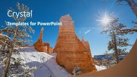  Presentation with rocks - Presentation theme enhanced with picturesque-colorful-pink-rocks background and a ocean colored foreground