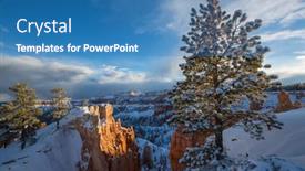  Presentation with rocks - Presentation design enhanced with picturesque-colorful-pink-rocks background and a teal colored foreground