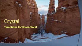  Presentation with rocks - PPT layouts featuring picturesque-colorful-pink-rocks background and a tawny brown colored foreground