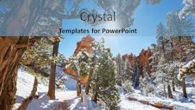  Presentation with rocks - PPT layouts featuring picturesque-colorful-pink-rocks background and a light blue colored foreground