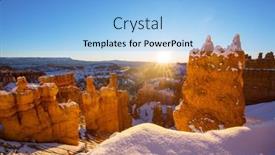  Presentation with utah - Presentation theme consisting of picturesque-colorful-pink-rocks background and a light blue colored foreground