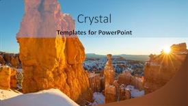  Presentation with utah - PPT theme having picturesque-colorful-pink-rocks background and a light blue colored foreground