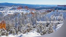  Presentation with rocks - Presentation design having picturesque-colorful-pink-rocks background and a gray colored foreground