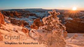  Presentation with utah - PPT layouts enhanced with picturesque-colorful-pink-rocks background and a coral colored foreground