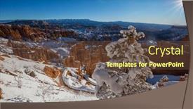  Presentation with utah - Presentation design consisting of picturesque-colorful-pink-rocks background and a tawny brown colored foreground