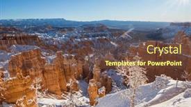  Presentation with utah - Theme having picturesque-colorful-pink-rocks background and a tawny brown colored foreground