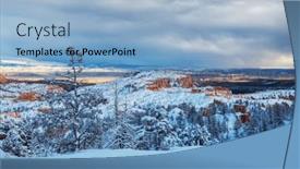  Presentation with utah - Presentation theme enhanced with picturesque-colorful-pink-rocks background and a light blue colored foreground