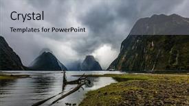  Presentation with new zealand silver fern black - Slides enhanced with picturesque country is new zealand background and a light gray colored foreground