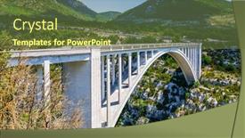  Presentation with deep - Amazing theme having picturesque-deep-verdon-gorge backdrop and a tawny brown colored foreground