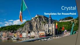  Presentation with inventor - Beautiful presentation featuring picturesque-dinant-town-dinant-citadel backdrop and a ocean colored foreground